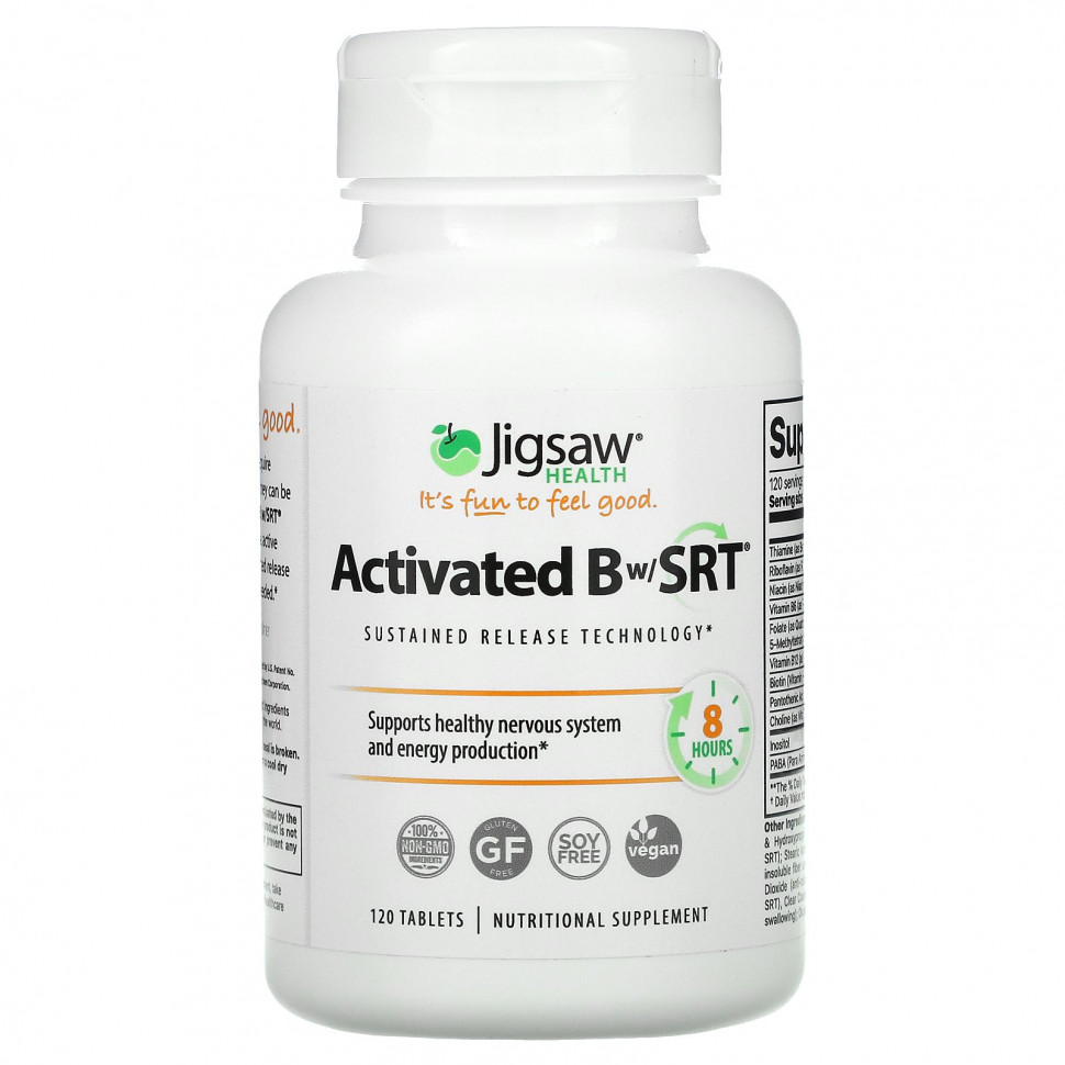 Jigsaw Health, Activated Bw/SRT, 120 Tablets JIG-00018