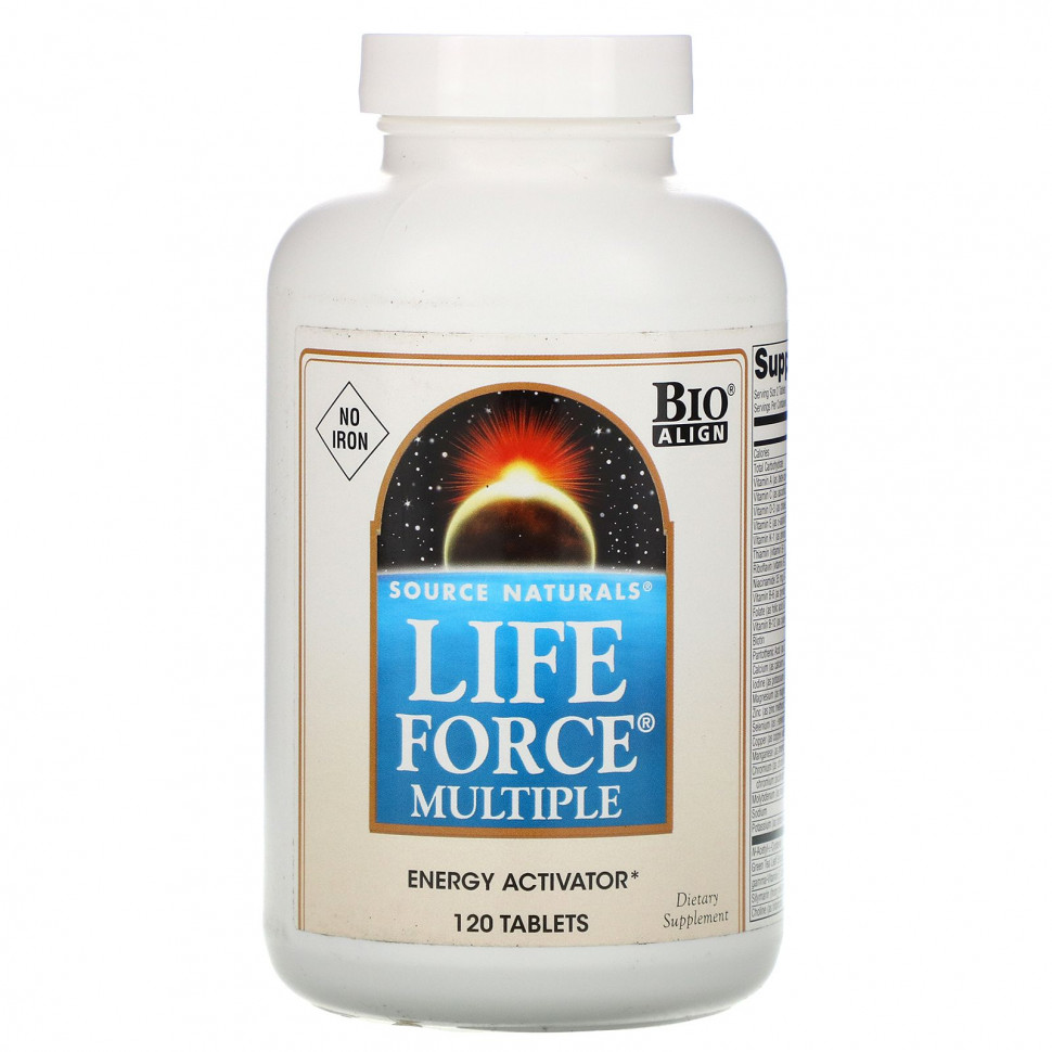 Source Naturals, Мультивитамины Life Force, без железа, 120 таблеток SNS-00966