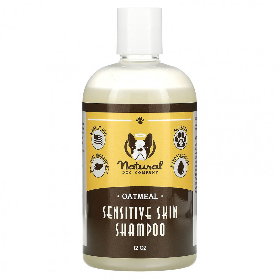 Natural Dog Company, Шампунь для чувствительной кожи, без отдушек, с овсянкой, 12 унций NLD-00071