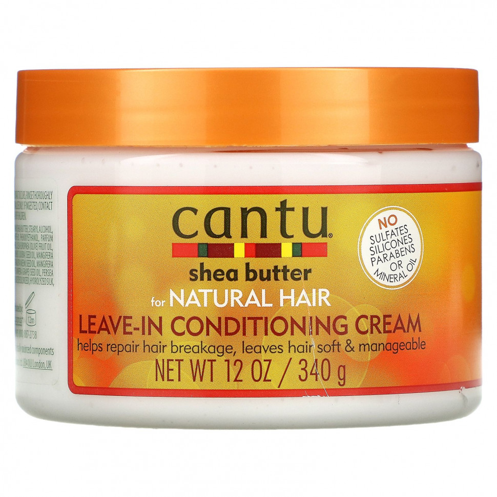 Cantu, Масло ши для натуральных волос, несмываемый кондиционер, 340 г (12 унций) CTU-01013