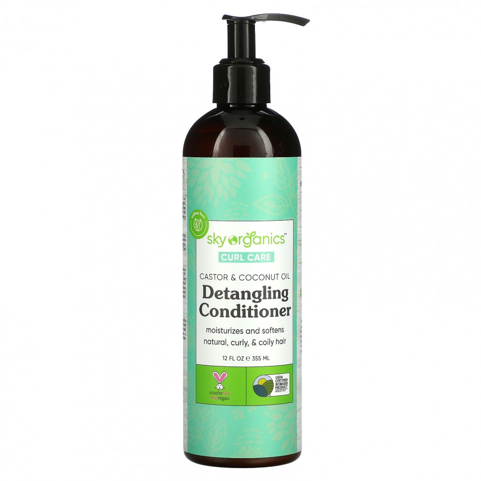 Sky Organics, Curl Care, кондиционер для распутывания волос, 355 мл (12 жидк. Унций) SYO-43087