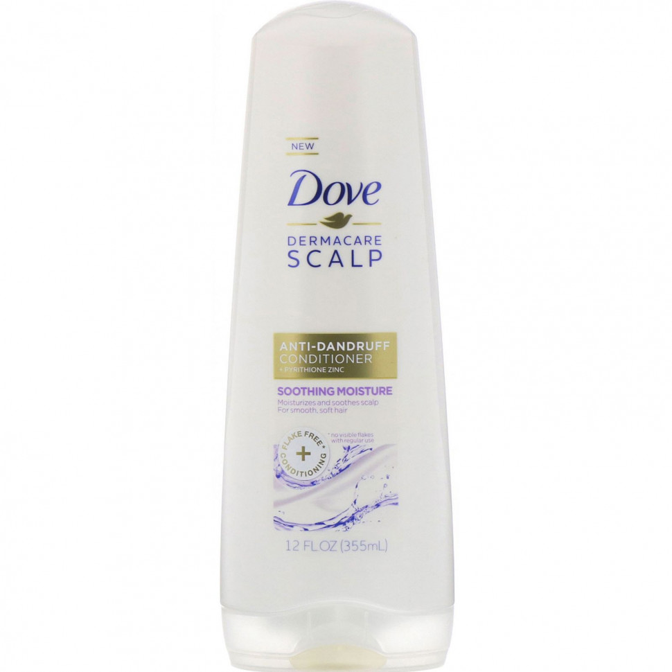 Dove, Dermacare Scalp, кондиционер против перхоти, успокаивающее увлажнение, 355 мл (12 жидк. Унций) DVE-45204