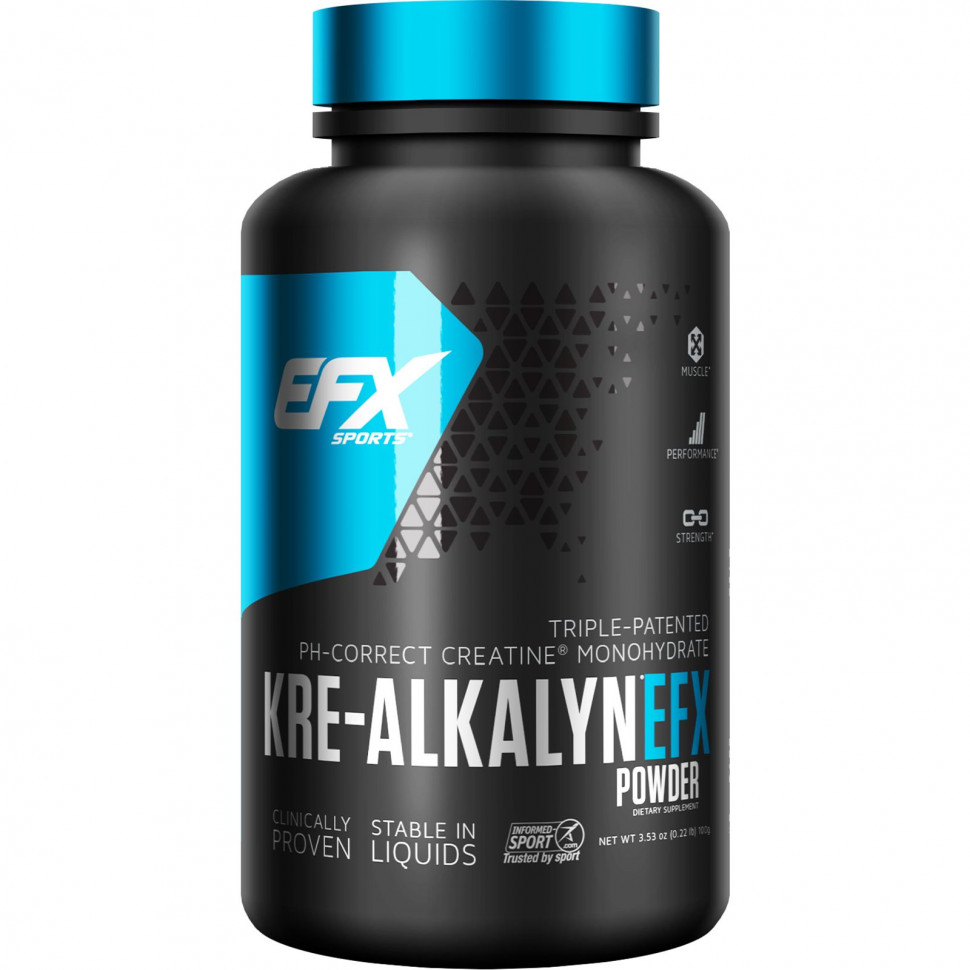 EFX Sports, Порошок Kre-Alkalyn EFX, натуральный вкус, 100 г Ал Американ ИФХ EFX-00220