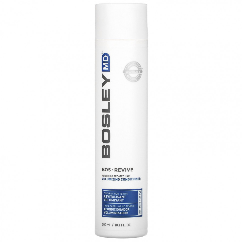 Bosley, Bos-Revive, кондиционер для увеличения объема, шаг 2, для неокрашенных волос, 300 мл (10,1 жидк. Унции) BLY-01266
