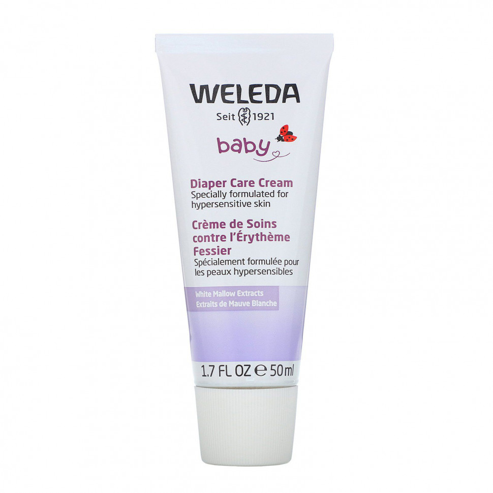 Weleda, Baby, крем для ухода за подгузниками, экстракты белой мальвы, 50 мл (1,7 жидк. Унции) Веледа WED-09665