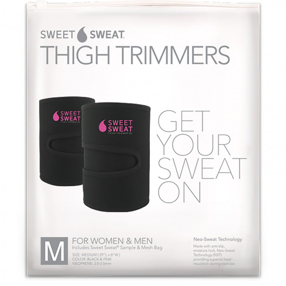 Sports Research, Sweet Sweat, триммеры для бедер, средние, розовые, 1 пара Спортс Ресерч SRE-01033