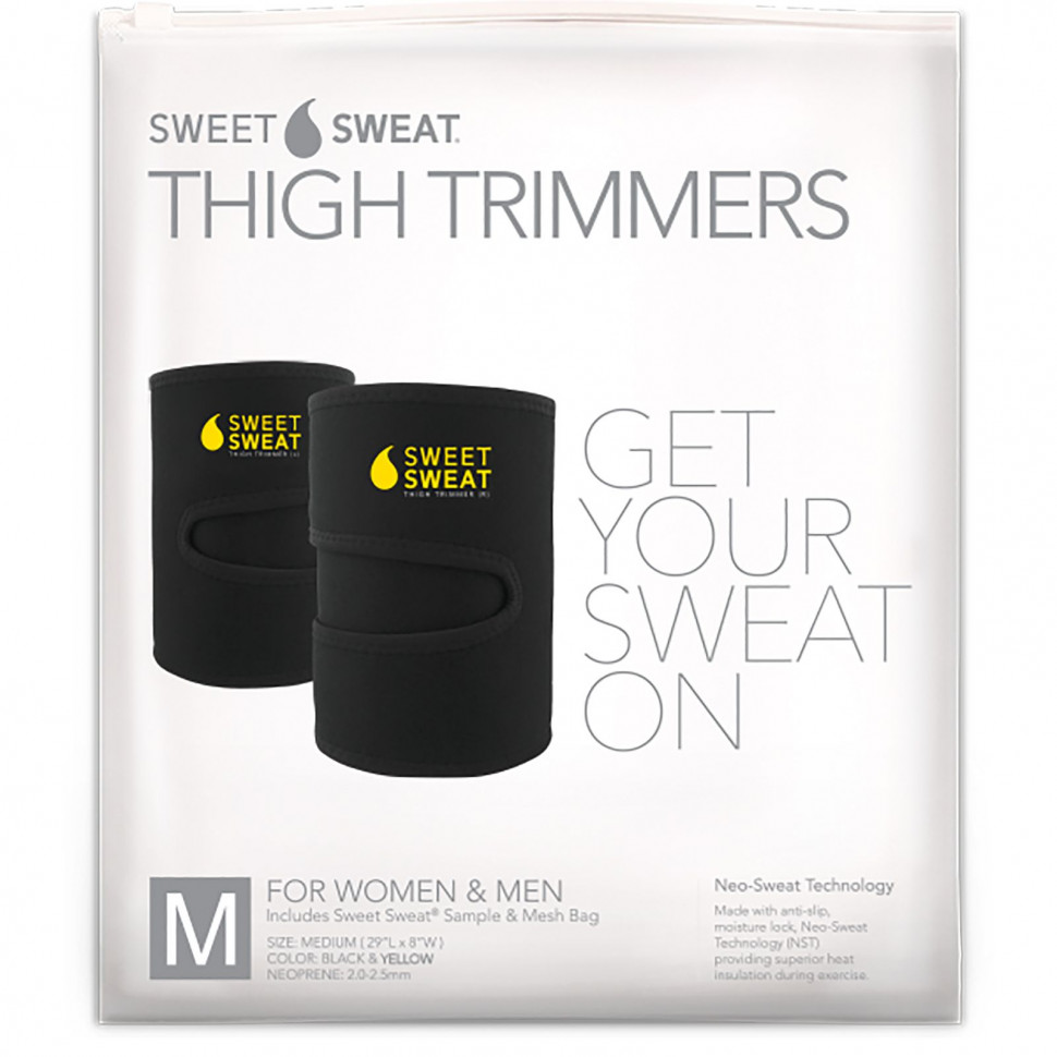 Sports Research, Триммеры для бедер Sweet Sweat, среднего размера, желтые, 1 пара Спортс Ресерч SRE-01032