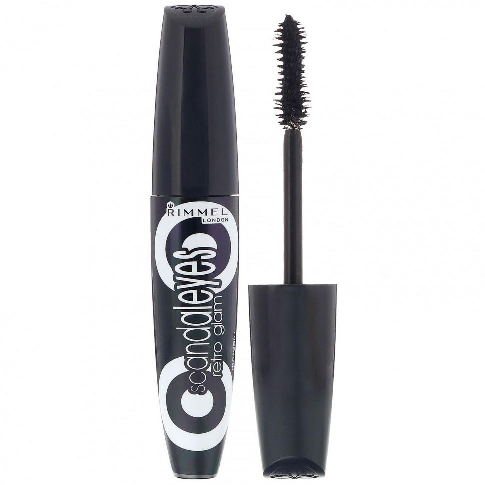 Rimmel London, Тушь для ресниц Scandaleyes Retro Glam, 003 угольно-черная, 12 мл Риммель Лондон RIM-64702