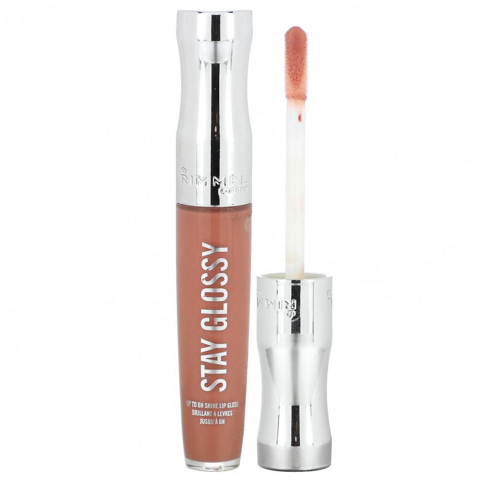 Rimmel London, Stay Glossy, блеск для губ, оттенок 133 Bare Minimum, 5,5 мл (0,18 жидк. унции) Риммель Лондон RIM-06467