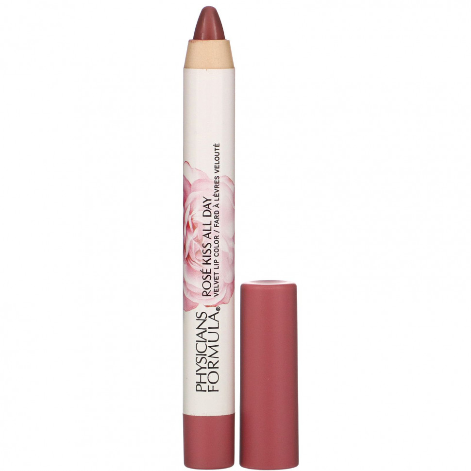 Physicians Formula, Rose Kiss All Day, глянцевая краска для губ, First Kiss, 4,3 г (0,15 унции) Физишэнс Формула Инк PFI-11509