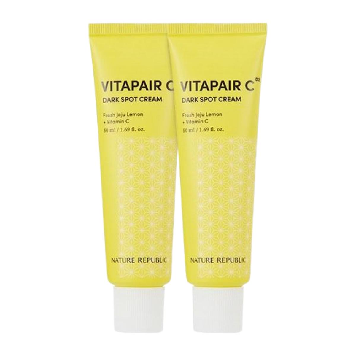 Nature Republic Vitapair C Крем от темных пятен, Осветляющий и увлажняющий крем для лица, 100 мл (Комплект из 2 штук) beige