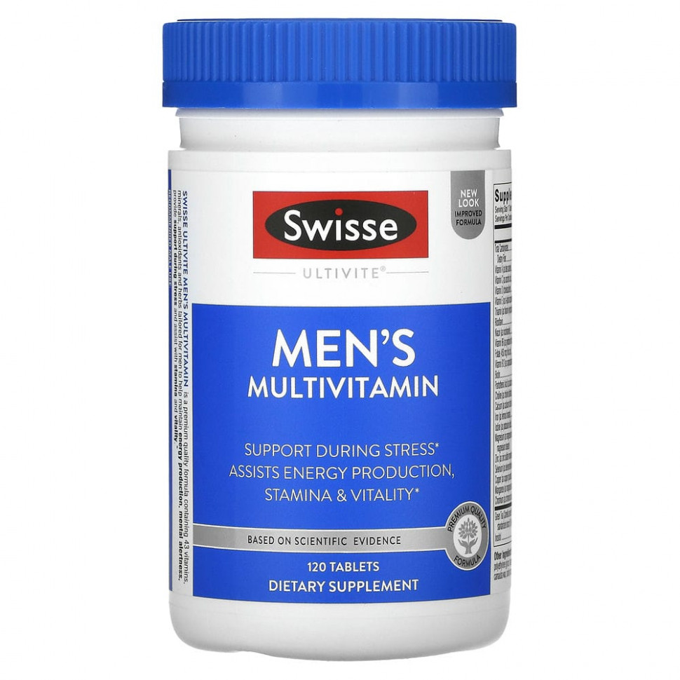 Swisse, Ultivite для мужчин, мультивитамины, 120 таблеток Свисс SWW-85801