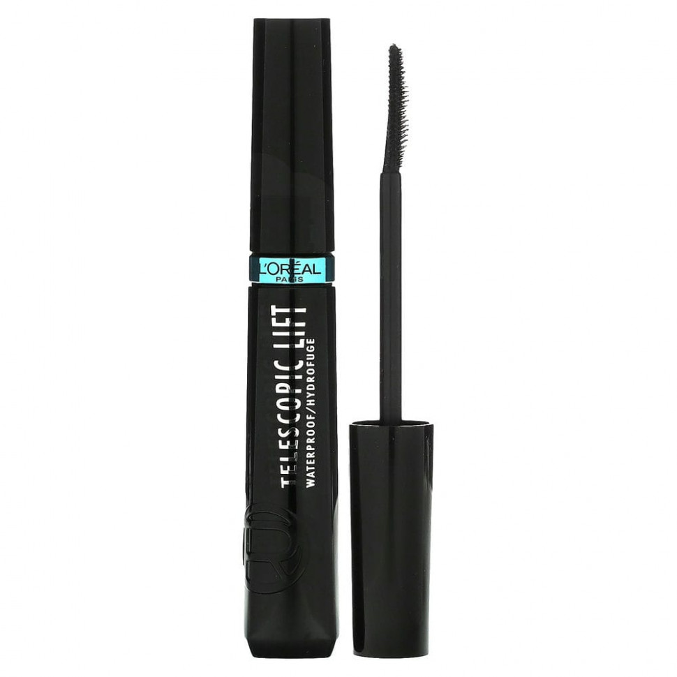 L'Oréal, Водостойкая тушь для ресниц с телескопическим подъемом, 993 черный, 10 мл (0,33 жидк. Унции) LOE-67294