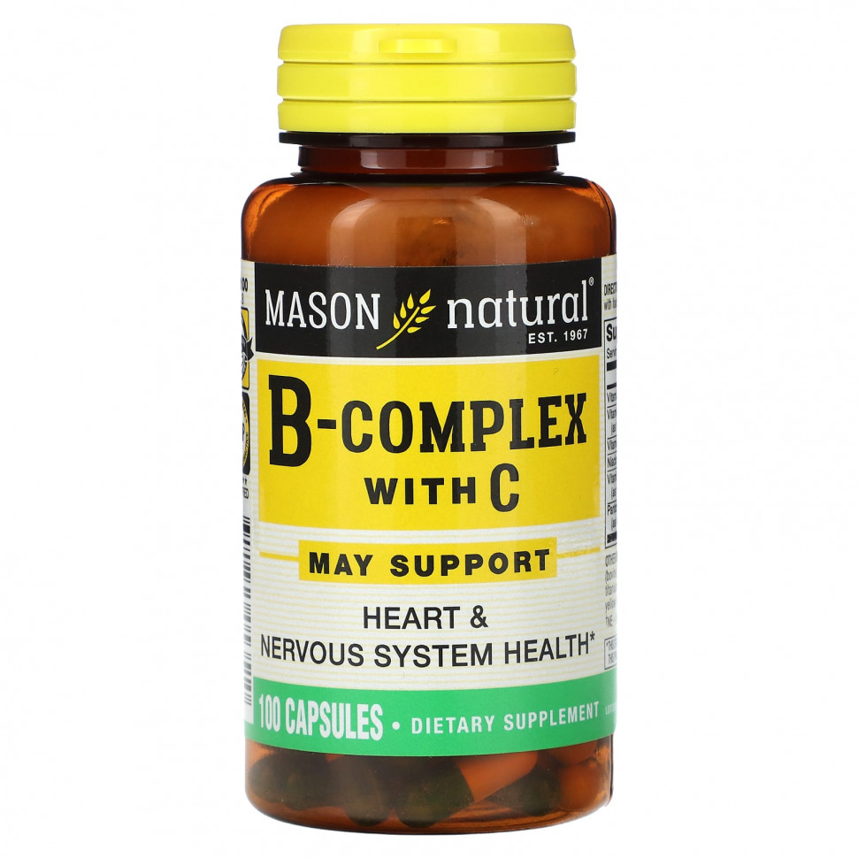 Mason Natural, B-комплекс с C, 100 капсул MAV-05351