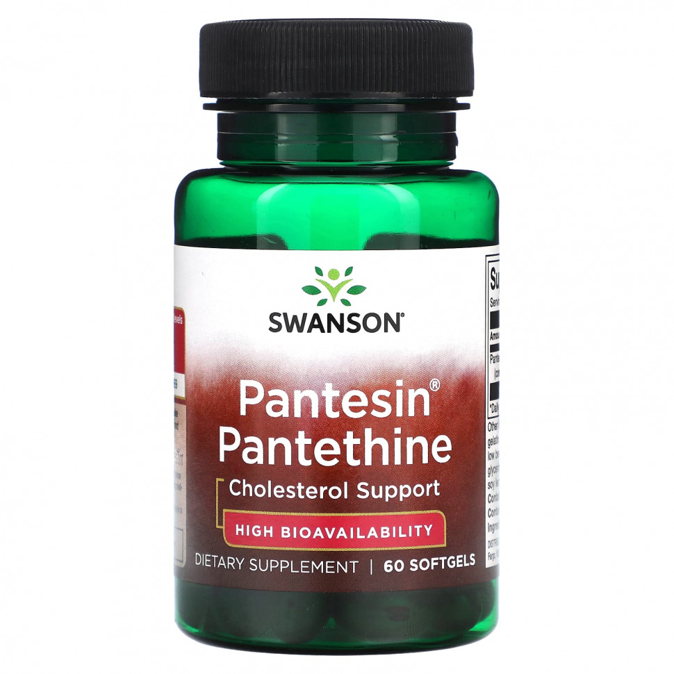 Swanson, Pantesin Pantethine, 60 мягких таблеток SWV-02150