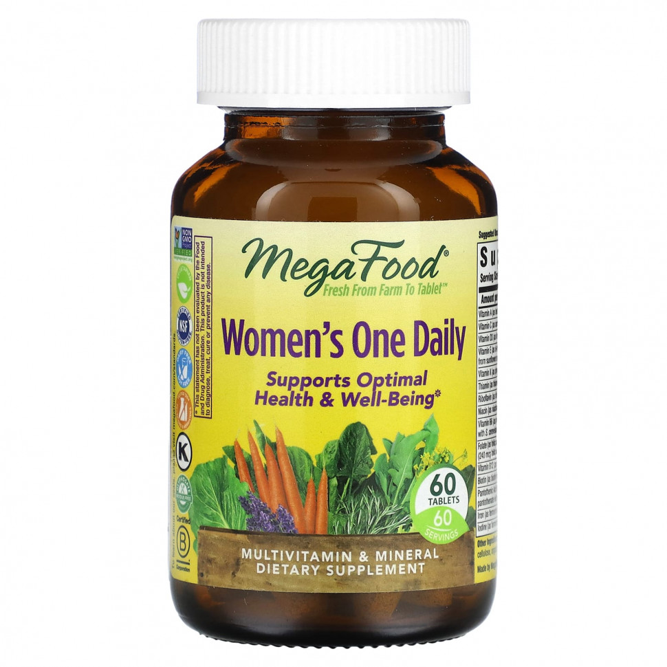 MegaFood, Women's One Daily, 60 таблеток MGF-10104