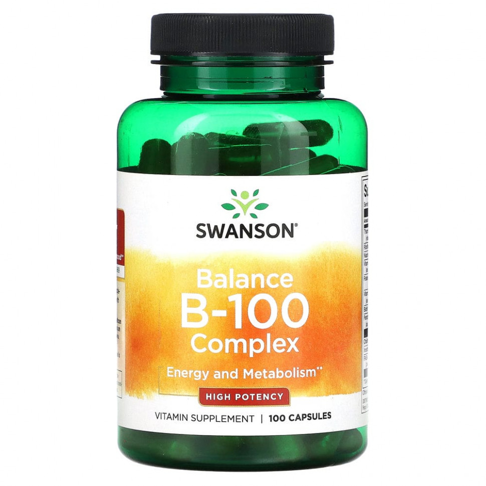 Swanson, Balance B-100 Complex, высокая эффективность, 100 капсул SWV-01055