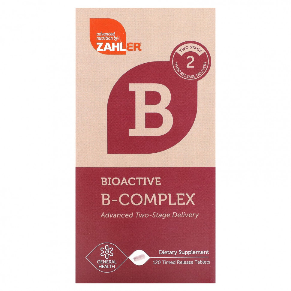 Zahler, Bioactive B-Complex, 120 таблеток с замедленным высвобождением ZAH-08216