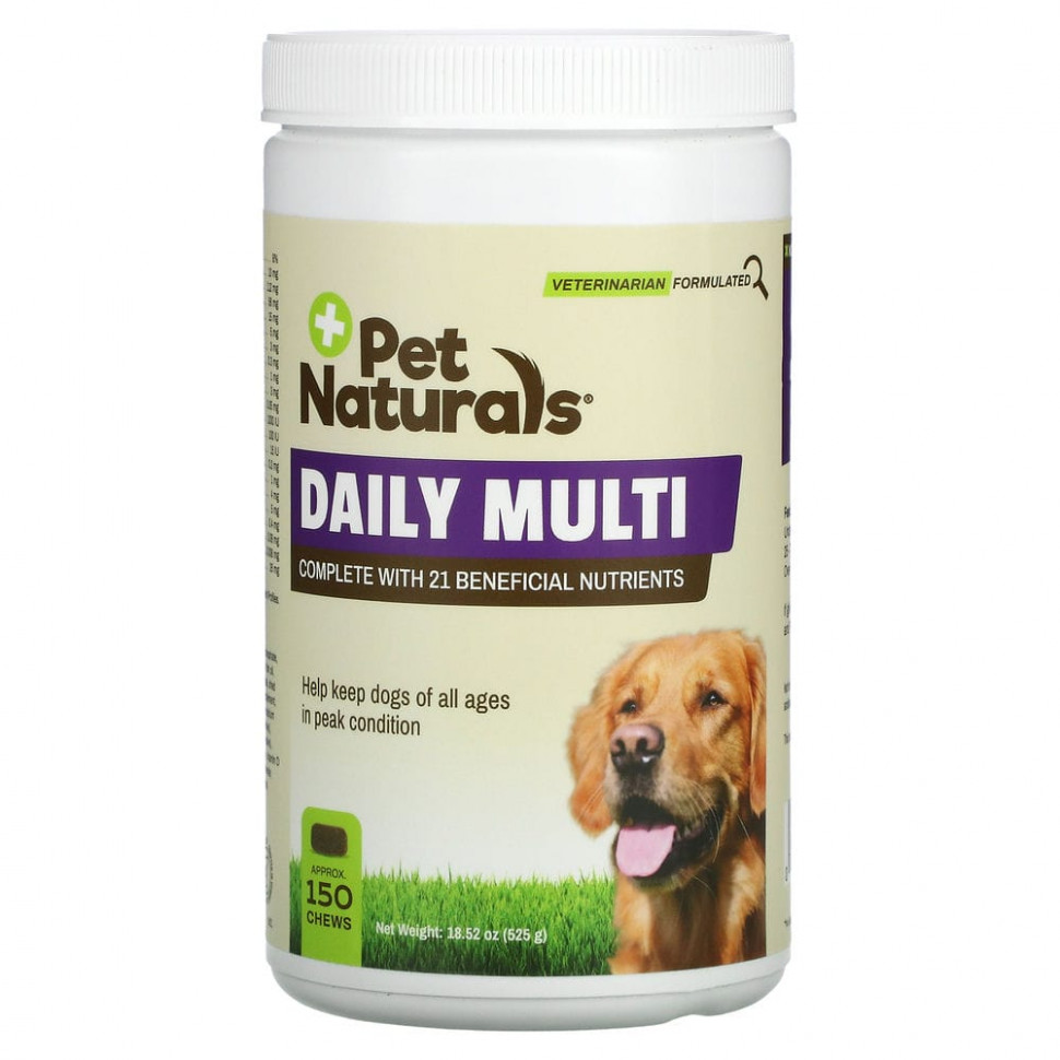Pet Naturals of Vermont, Daily Multi, комплекс питательных веществ для собак, 525 г (18,52 унции) Пэт Нэчуралс оф Вермонт PEN-00784