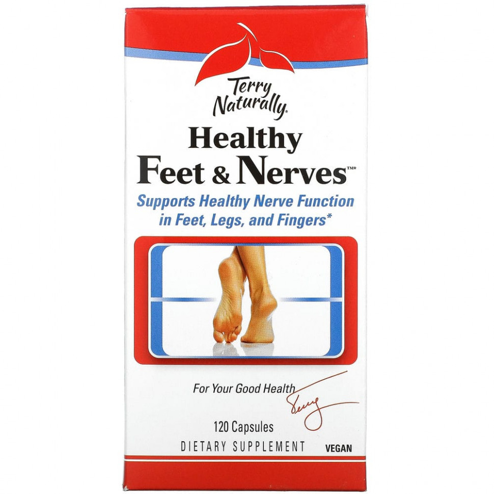 Terry Naturally, Terry Naturally, Healthy Feet & Nerves, здоровые ноги и нервы, 120 капсул EUR-34202