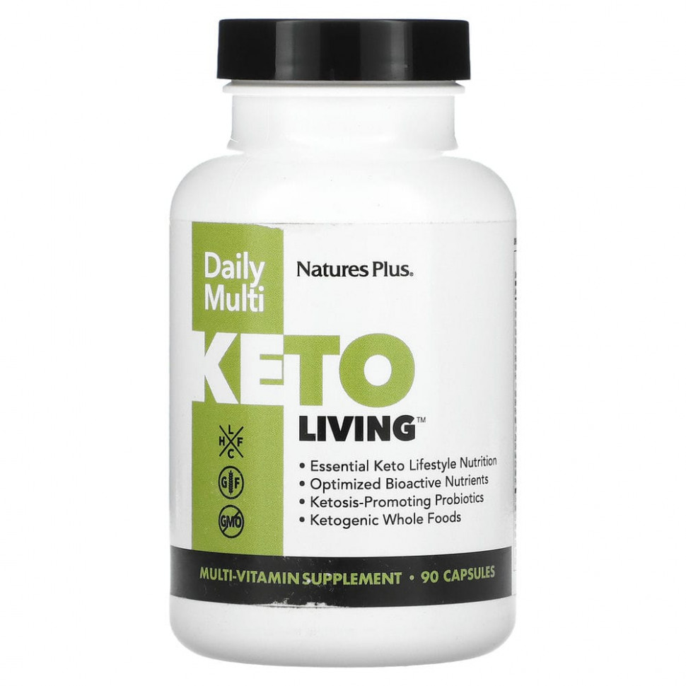 NaturesPlus, KetoLiving, ежедневные мульти, 90 капсул Натурес Плюс NAP-82002