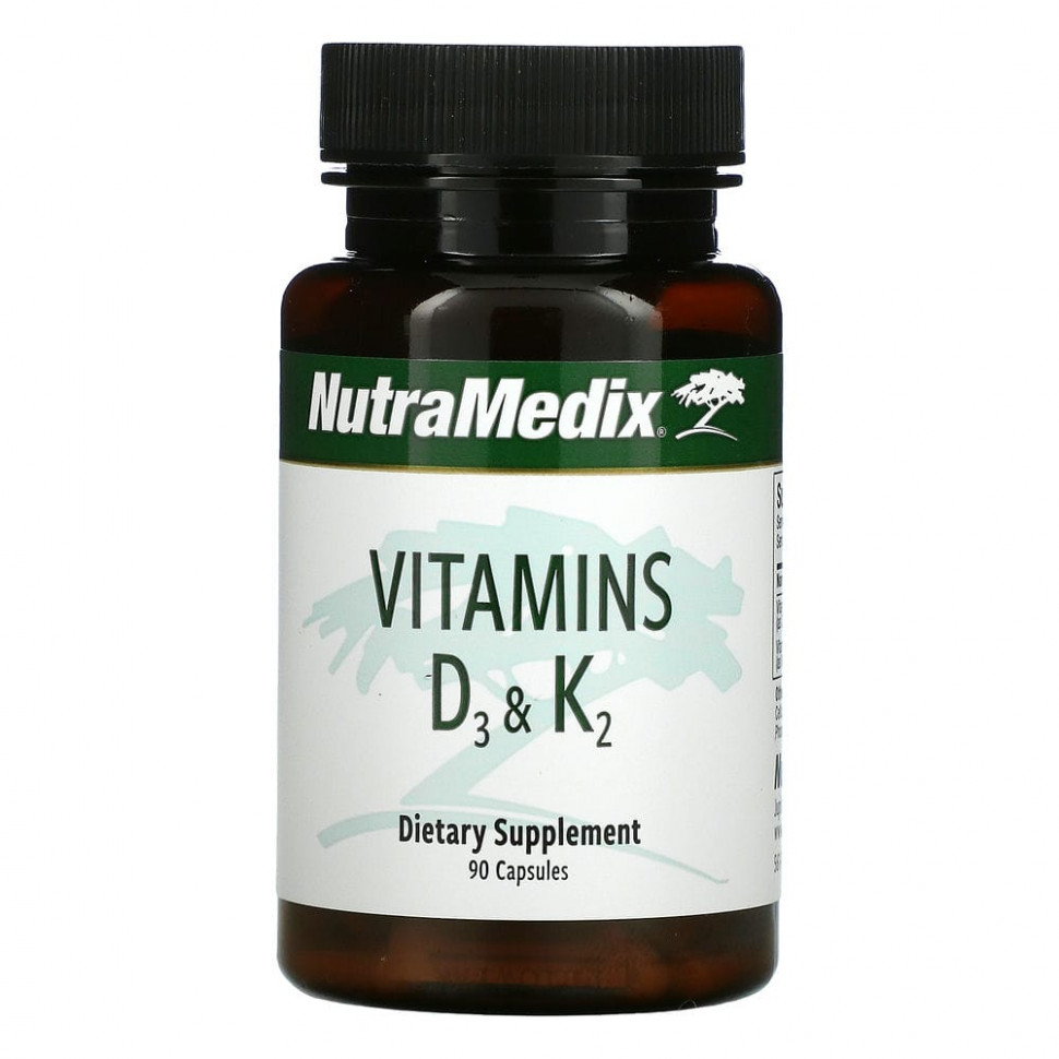 NutraMedix, витамины D3 и K2, 90 капсул НутраМудикс NDX-09348
