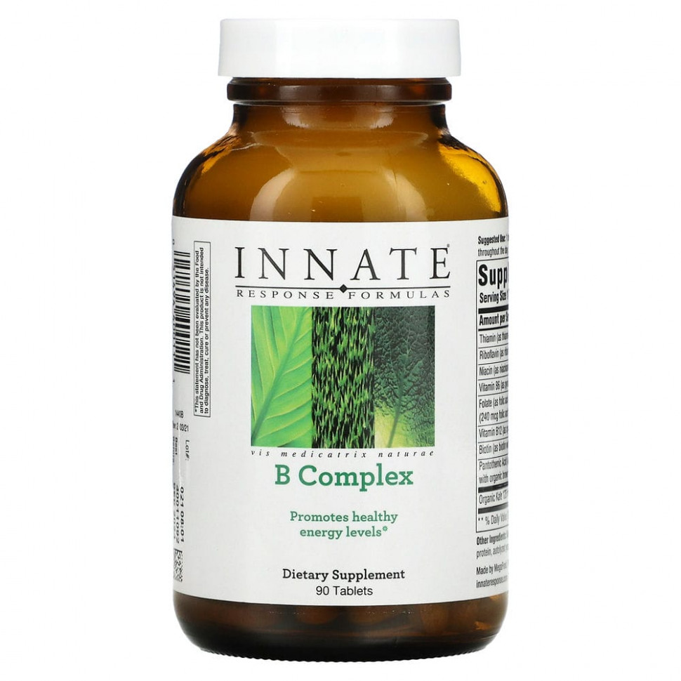 Innate Response Formulas, комплекс витаминов группы В, 90 таблеток Иннэйт Респонс формулас INN-40011