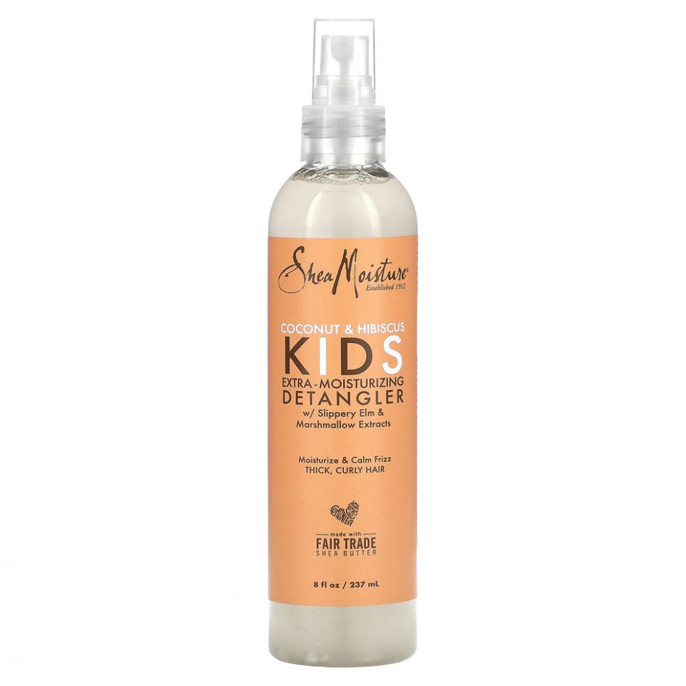 SheaMoisture, Средство для облегчения расчесывания детских волос, кокос и китайская роза, 237 мл (8 жидк. унций) Ши Мойстчэ SMT-90502