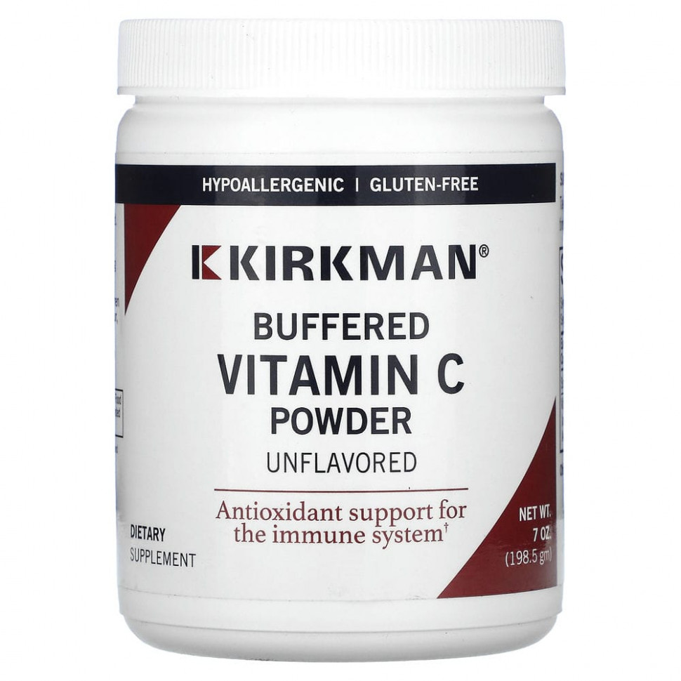 Kirkman Labs, буферизованный порошок витамина C, с нейтральным вкусом 198,5 г (7 унций) Киркман Лэбс KIM-02171