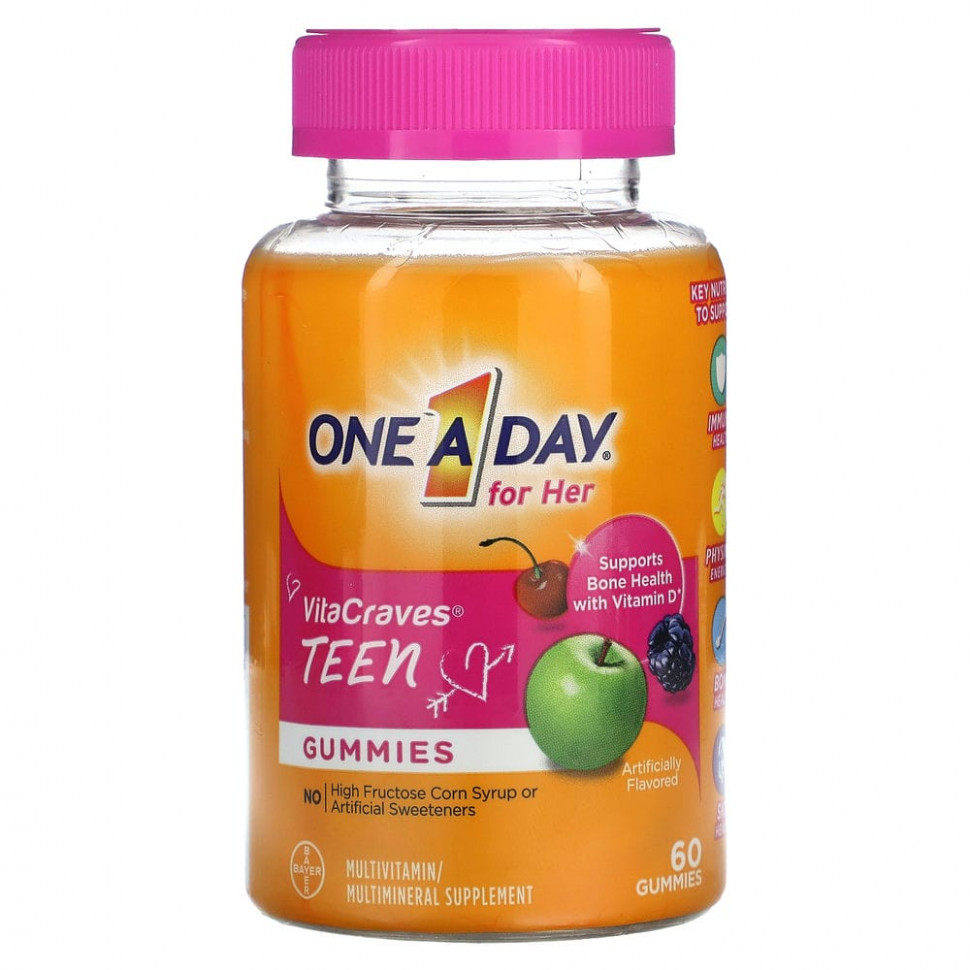 One-A-Day, For Her, VitaCraves, для подростков, 60 жевательных таблеток Уан э дэй OAD-55818