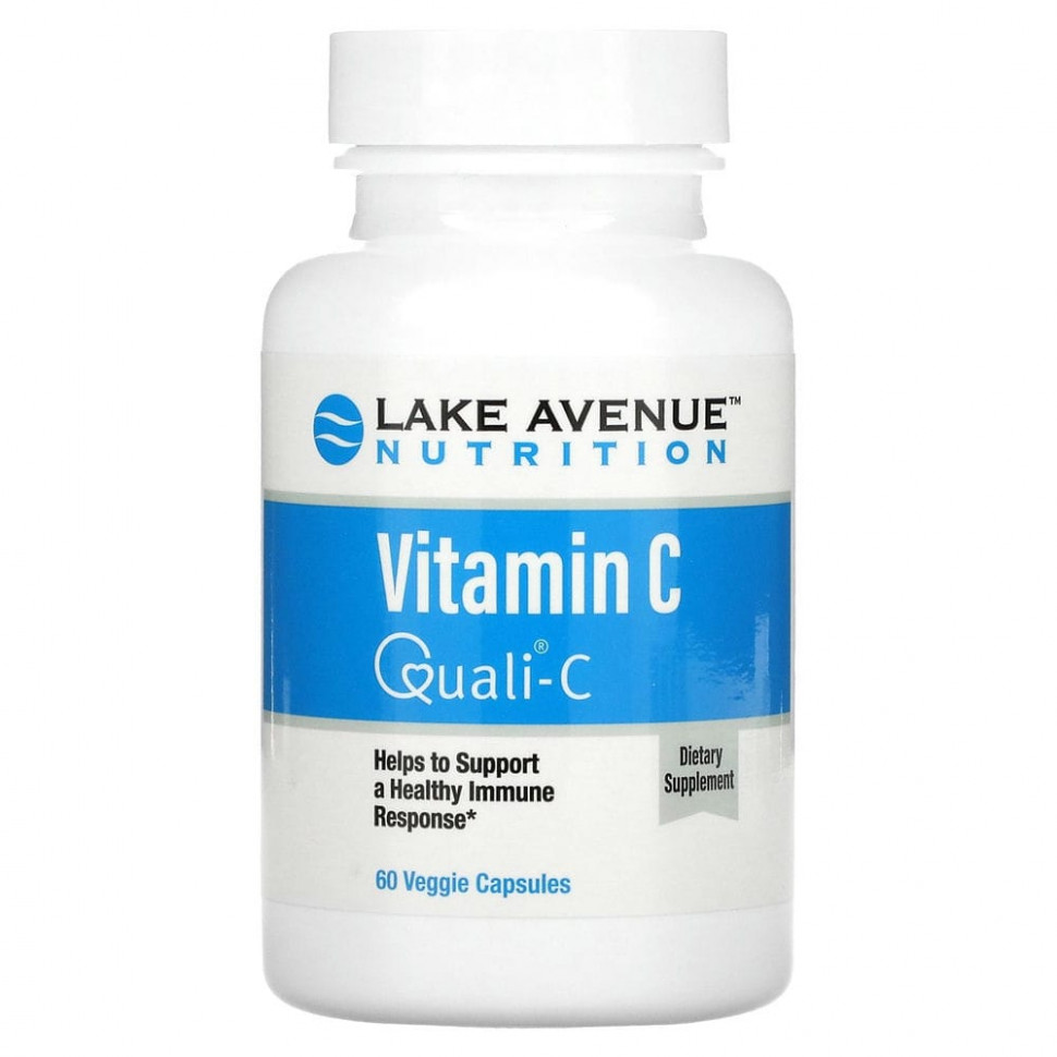 Lake Avenue Nutrition, витамин C, с Quali-C, 1000 мг, 60 растительных капсул LKN-01409
