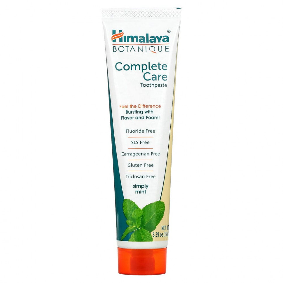 Himalaya, Зубная паста для полного ухода, Просто мята, 5,29 унции (150 г) Хималая Хербал Хэлскэр HIM-20024