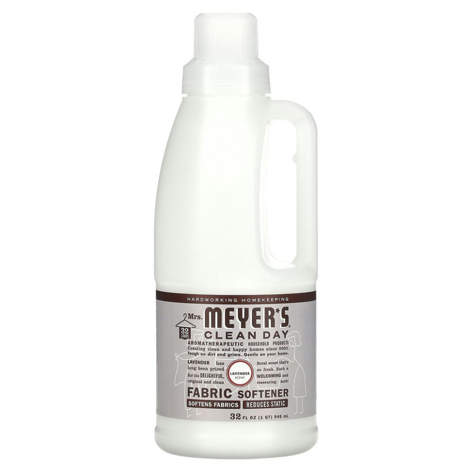 Mrs. Meyers Clean Day, Смягчающее средство для белья с ароматом лаванды, 946 мл (32 жидких унции) Мрс Мэйерс Клин Дэй MRS-14134