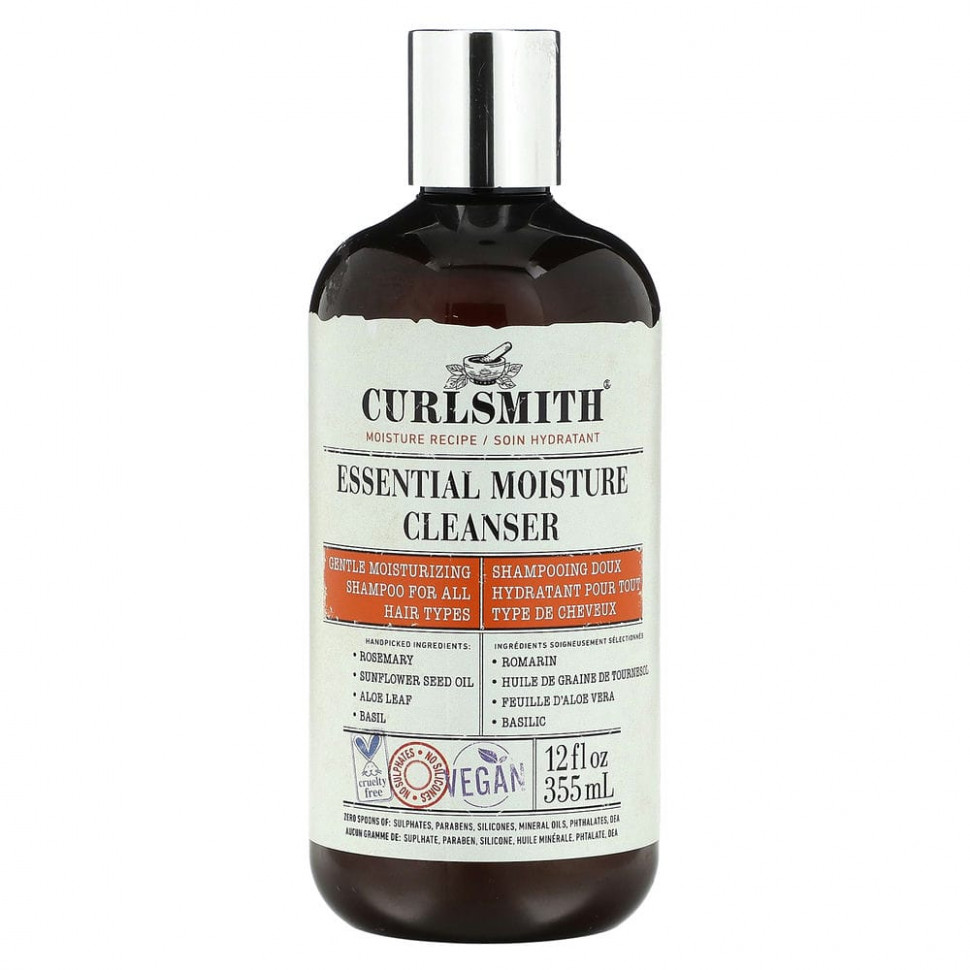 Curlsmith, Essential Moisture Cleanser, для всех типов волос, 355 мл (12 жидк. Унций) CSI-29837