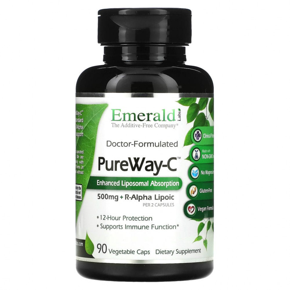 Emerald Laboratories, PureWay-C + R-альфа липоевая кислота, 250 мг, 90 вегетарианских капсул Эмеральд Лабораторис EMR-00355