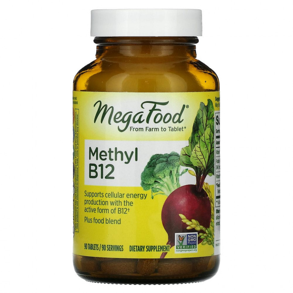 MegaFood, Метилкобаламин B12, 90 таблеток Мегафудс MGF-10333