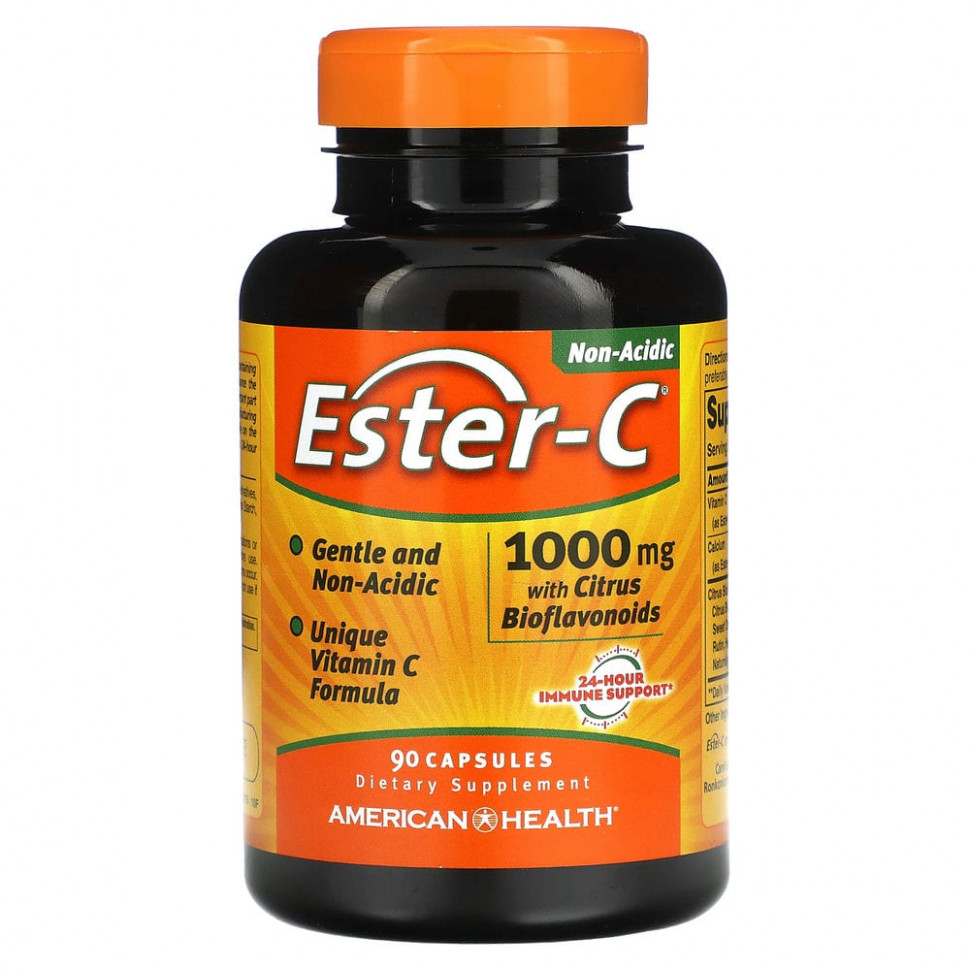 American Health, Ester-C с цитрусовыми биофлавоноидами, 1000 мг, 90 капсул Американ Хелс AMH-16975