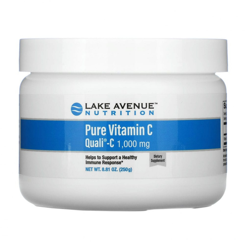 Lake Avenue Nutrition, Quali-C, чистый витамин С в порошке, 1000 мг, 250 г (8,81 унции) LKN-01855