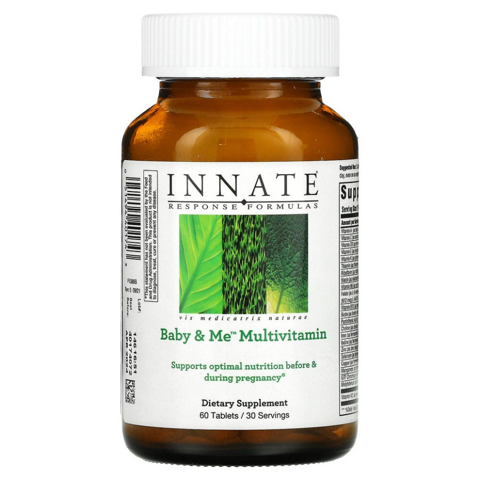 Innate Response Formulas, Baby & Me, мультивитамины, 60 таблеток Иннэйт Респонс формулас INN-40174