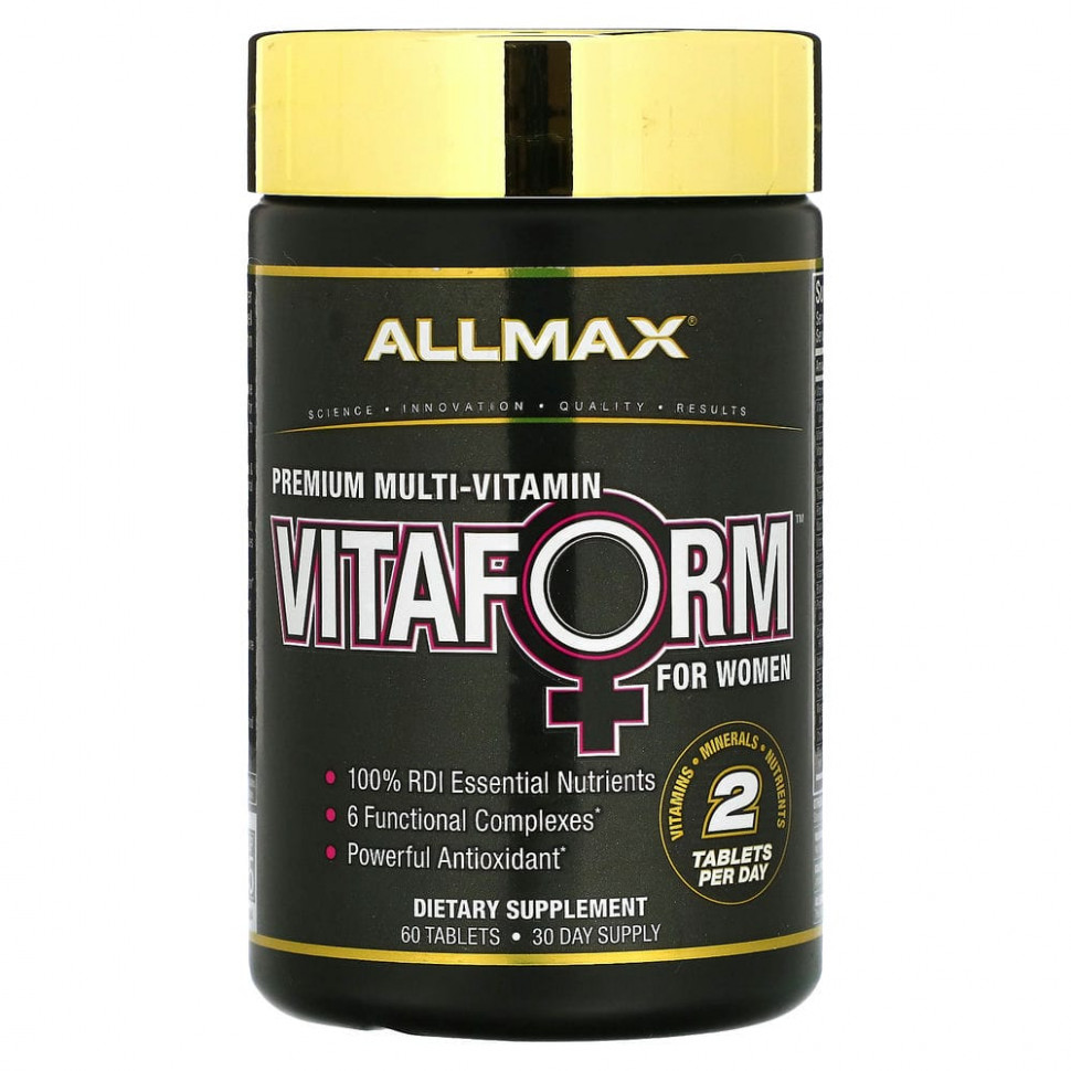 ALLMAX Nutrition, Vitaform, мультивитамин премиального качества для женщин, 60 таблеток Оллмакс Нутришн AMX-22880