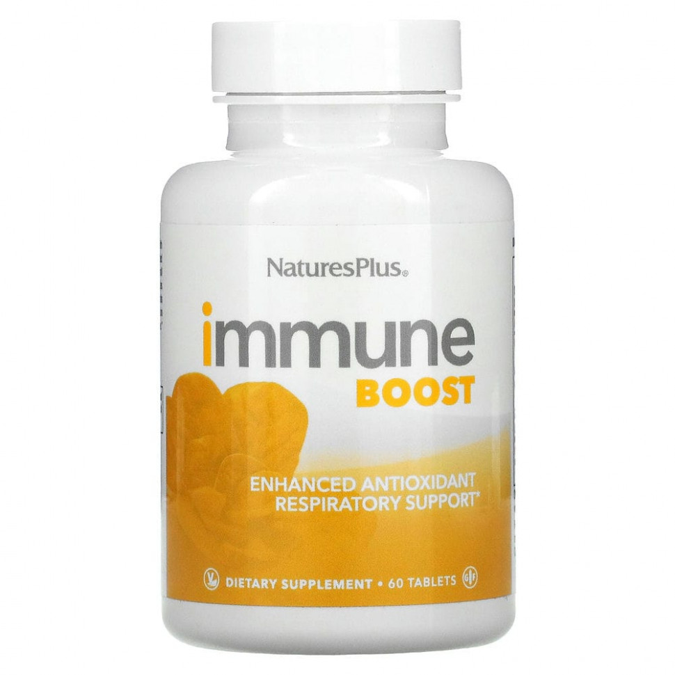 NaturesPlus, Immune Boost, Enhanced Antioxidant Respiratory Support, 60 Tablets Натурес Плюс NAP-41002