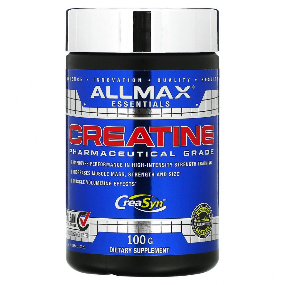 ALLMAX Nutrition, креатин, фармацевтическая степень чистоты, 100 г (3,53 унции) Оллмакс Нутришн AMX-12391