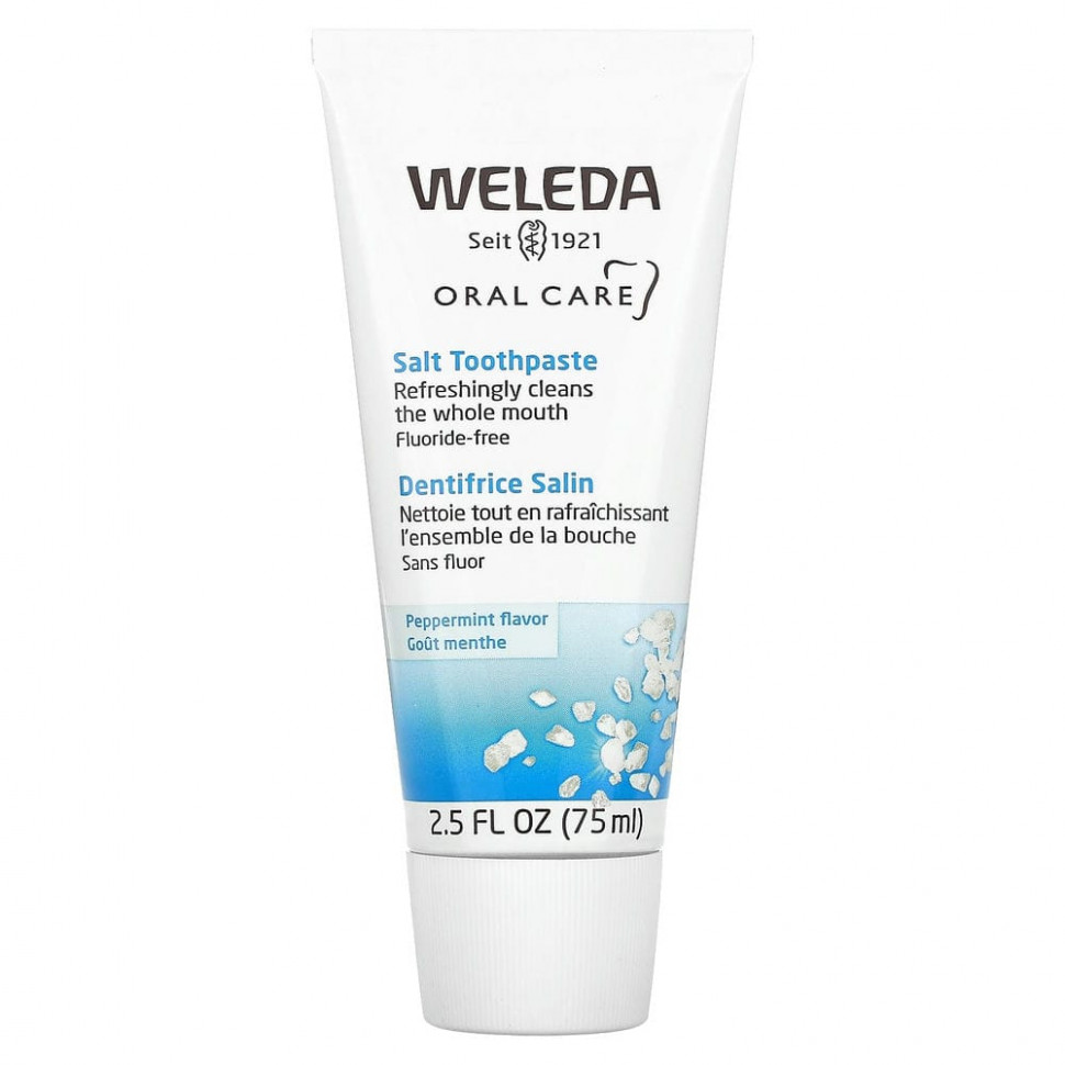 Weleda, Oral Care, солевая зубная паста, без фторидов, со вкусом перечной мяты, 75 мл (2,5 жидк. унции) Веледа WED-09809