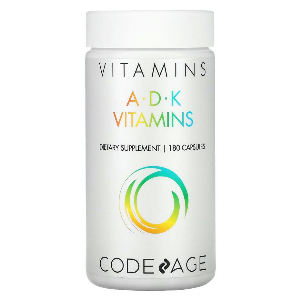 Codeage, витамины A, D и K, 180 капсул AGE-00823