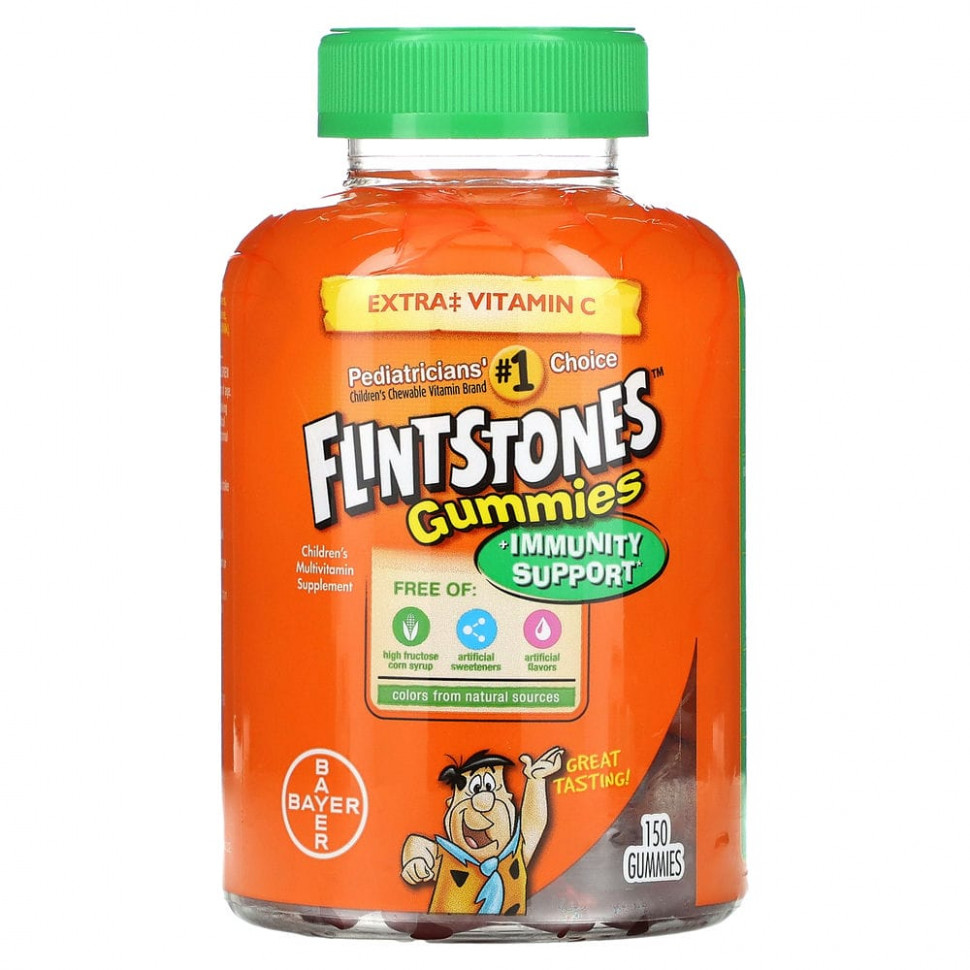 Flintstones, Gummies, мультивитаминная добавка для детей, 150 жевательных конфет Флинтстоунс FLI-53728