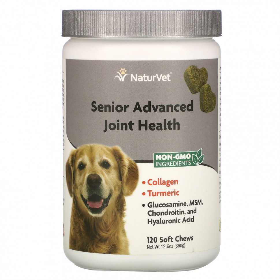 NaturVet, Senior Advanced Joint Health, 120 мягких жевательных таблеток, 12,6 унции (360 г) НатурВет VET-00549