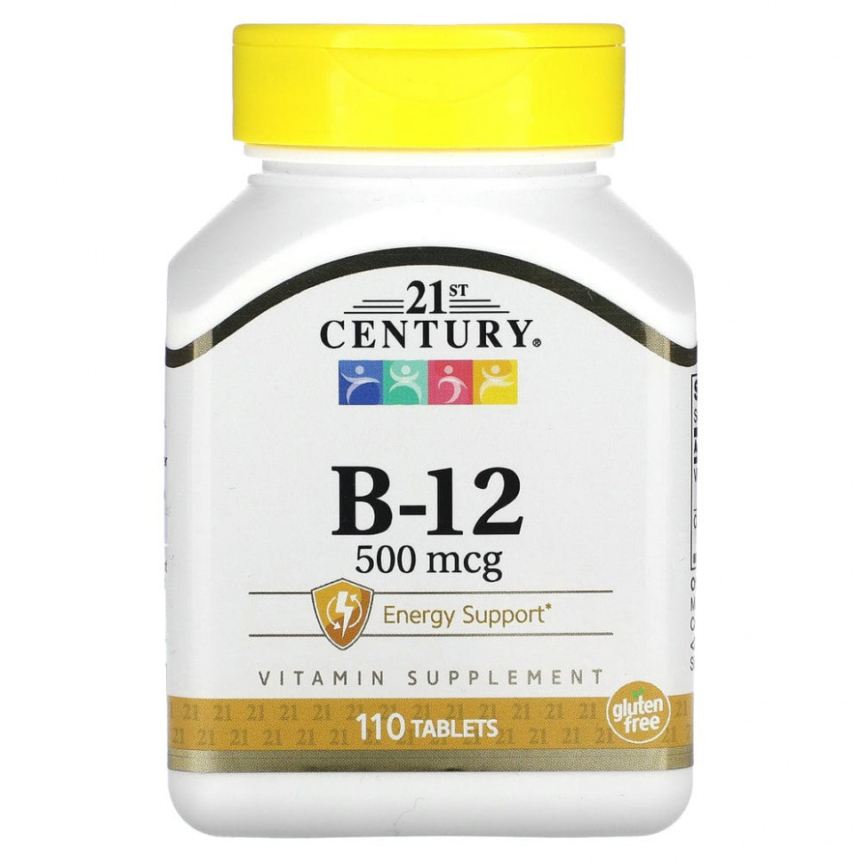 21st Century, B-12, 500 мкг, 110 таблеток 21 Сенчури CEN-22309