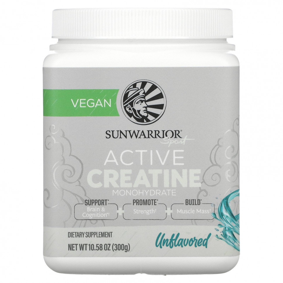 Sunwarrior, Sport, активный моногидрат креатина, с нейтральным вкусом, 300 г (10,58 жидк. унции) Сунвориор SUW-02981