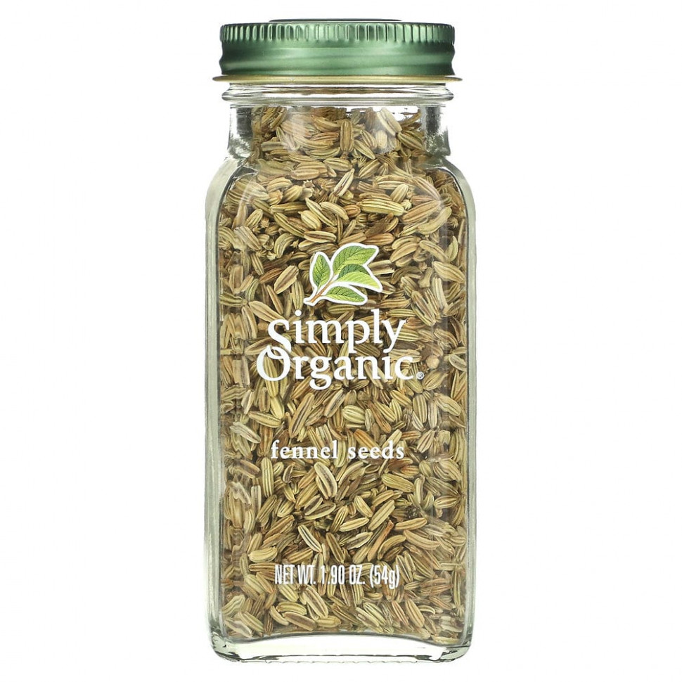 Simply Organic, Семена фенхеля, 1,90 унции (54 г) Симпли Органик SOG-18037