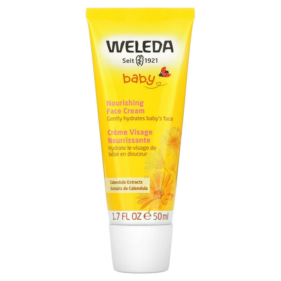 Weleda, Baby, питательный детский крем для лица, с экстрактами календулы, 50 мл (1,7 жидк. унции) Веледа WED-09661